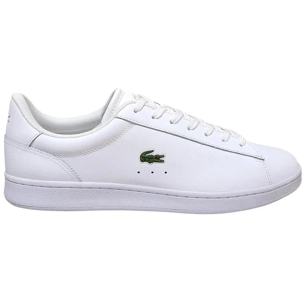 Lacoste Men Carnaby Set 224 Low Top Sneakers Size US 10.5 White Leather